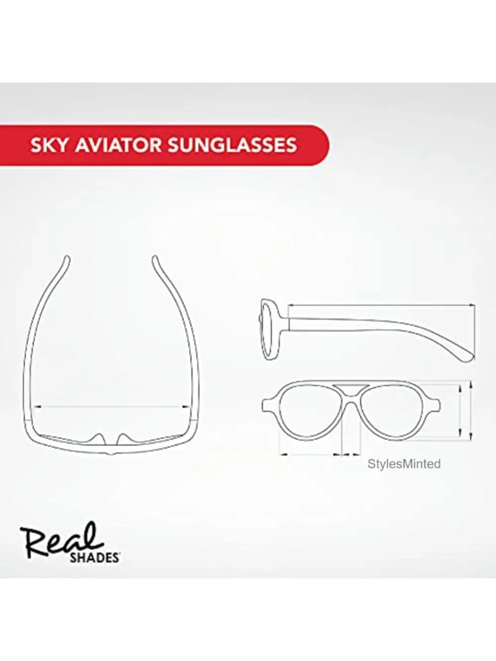 Kids Aviator Sunglasses with UV Protection and Shatterproof Lenses